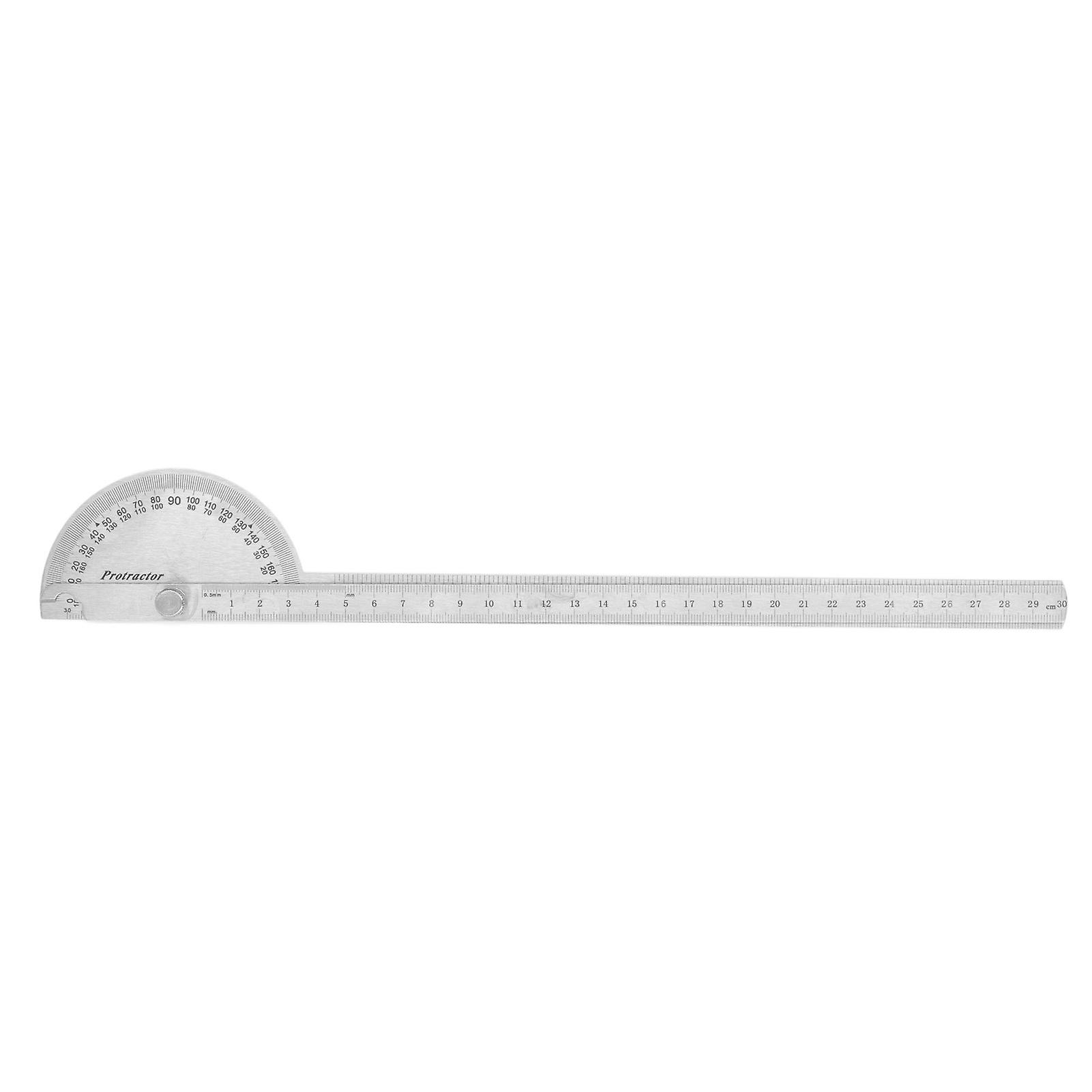 Angle Protractor 0‑180 Degree 2 Arm Finder Stainless Steel Woodworking Ruler Measure Tool 250mm, Adjustable Screw, Accurate Measurement