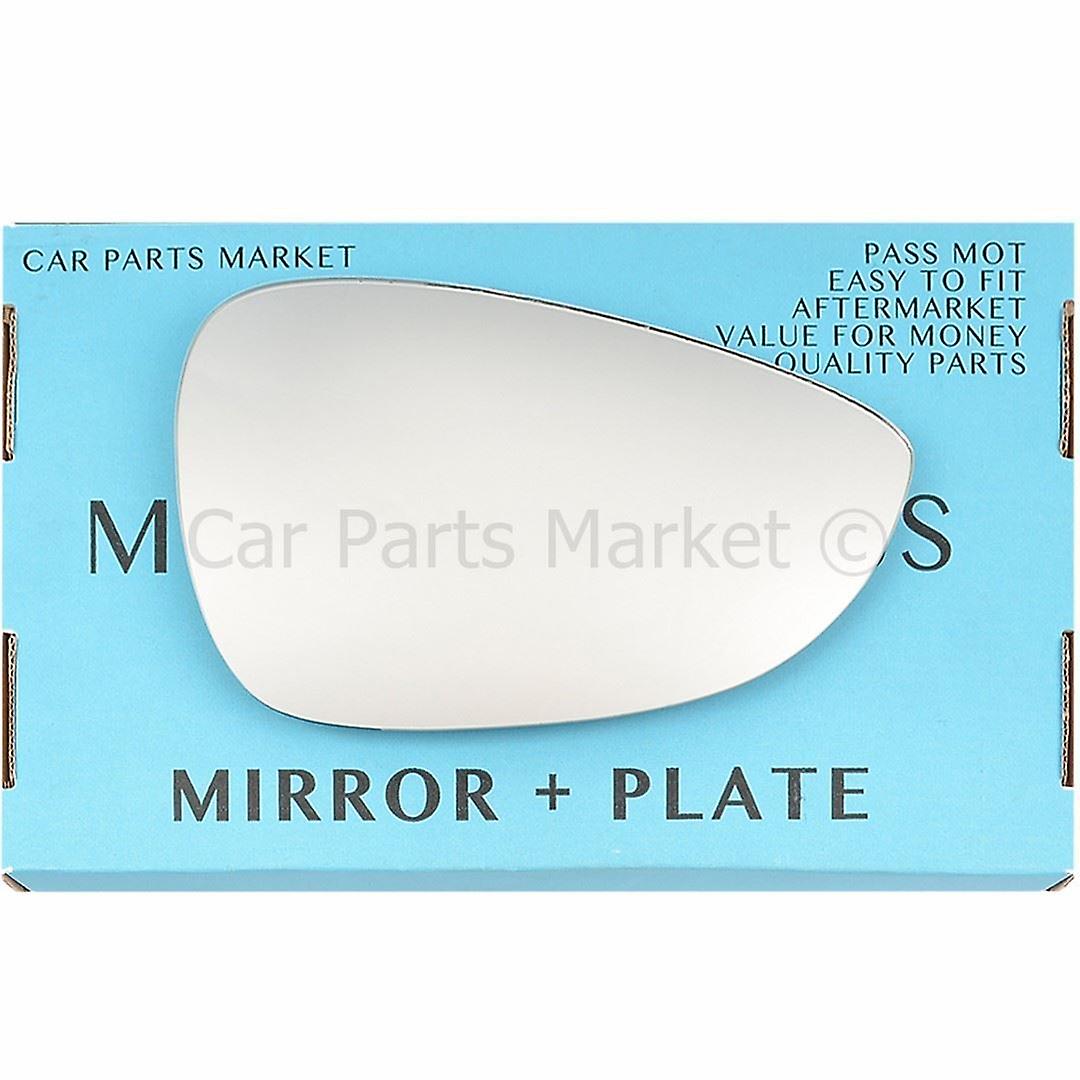 For Ford B-Max 2012-2018 Right Driver Side Flat Wing Door Mirror Glass +Plate