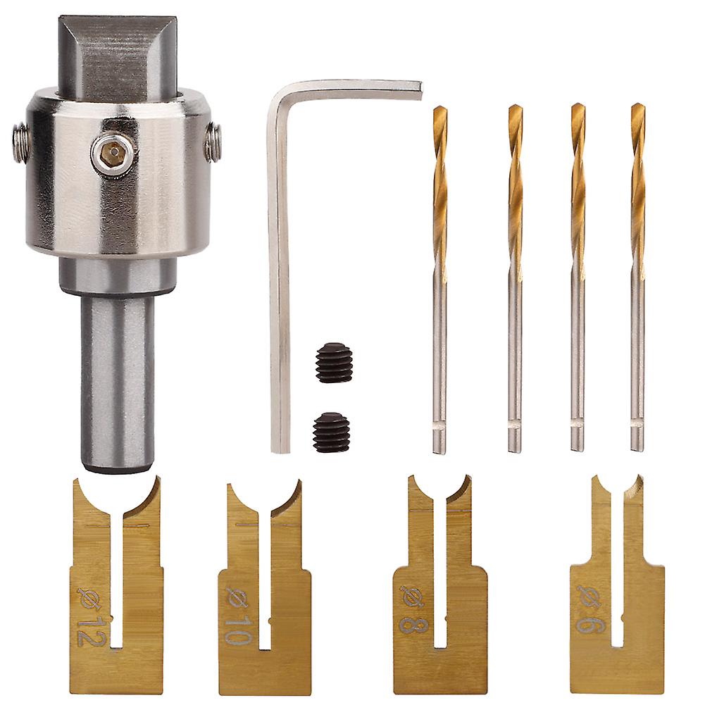 Treperlebor, bits, knivsett, 6-25 mm karbidbit, kuleblad, treperlelaging