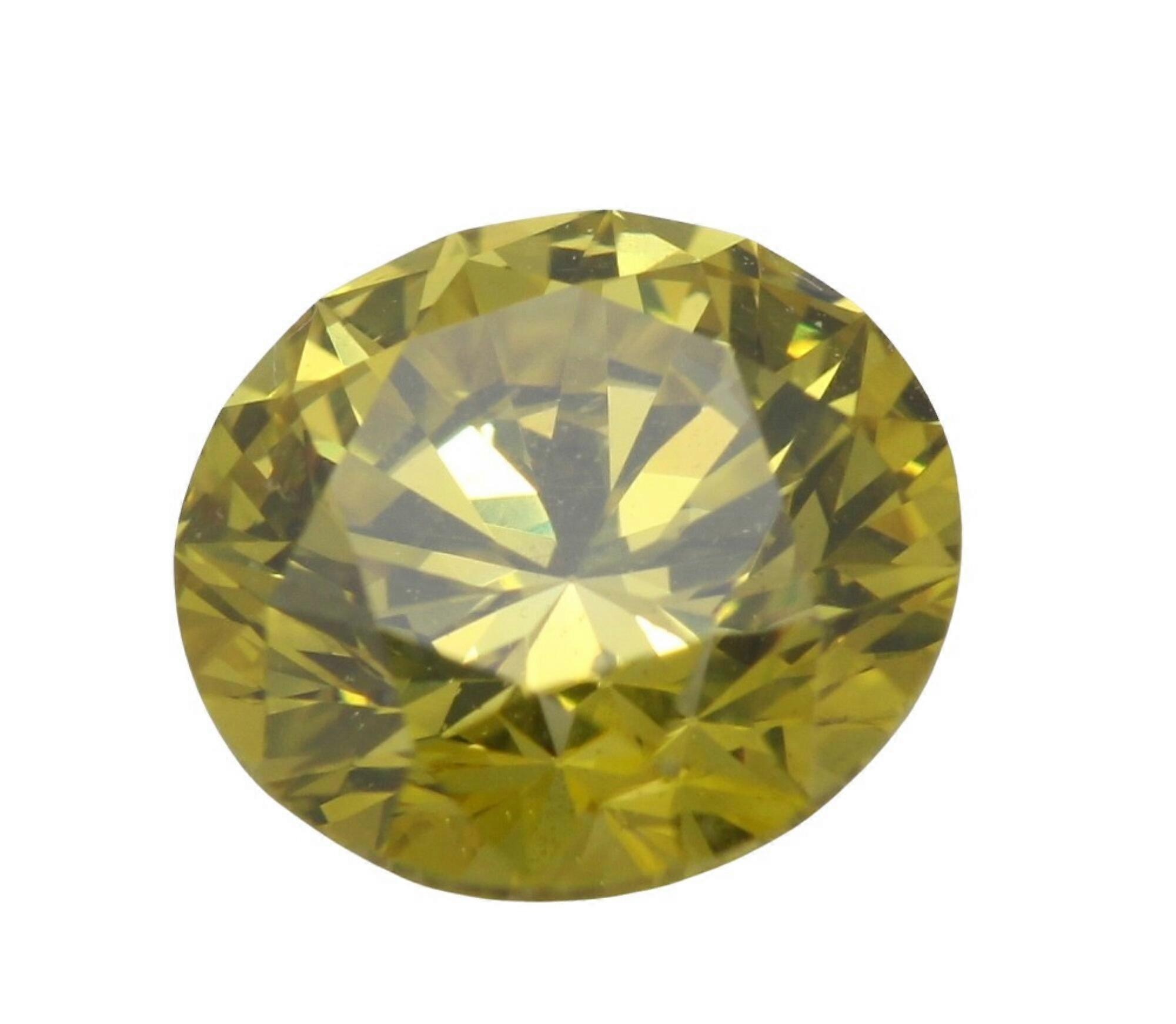 Round Natural Mined Loose Diamond (1.27 Ct Fancy Intense Yellow(Irradiated) VS1(Enhanced) Clarity) IGL