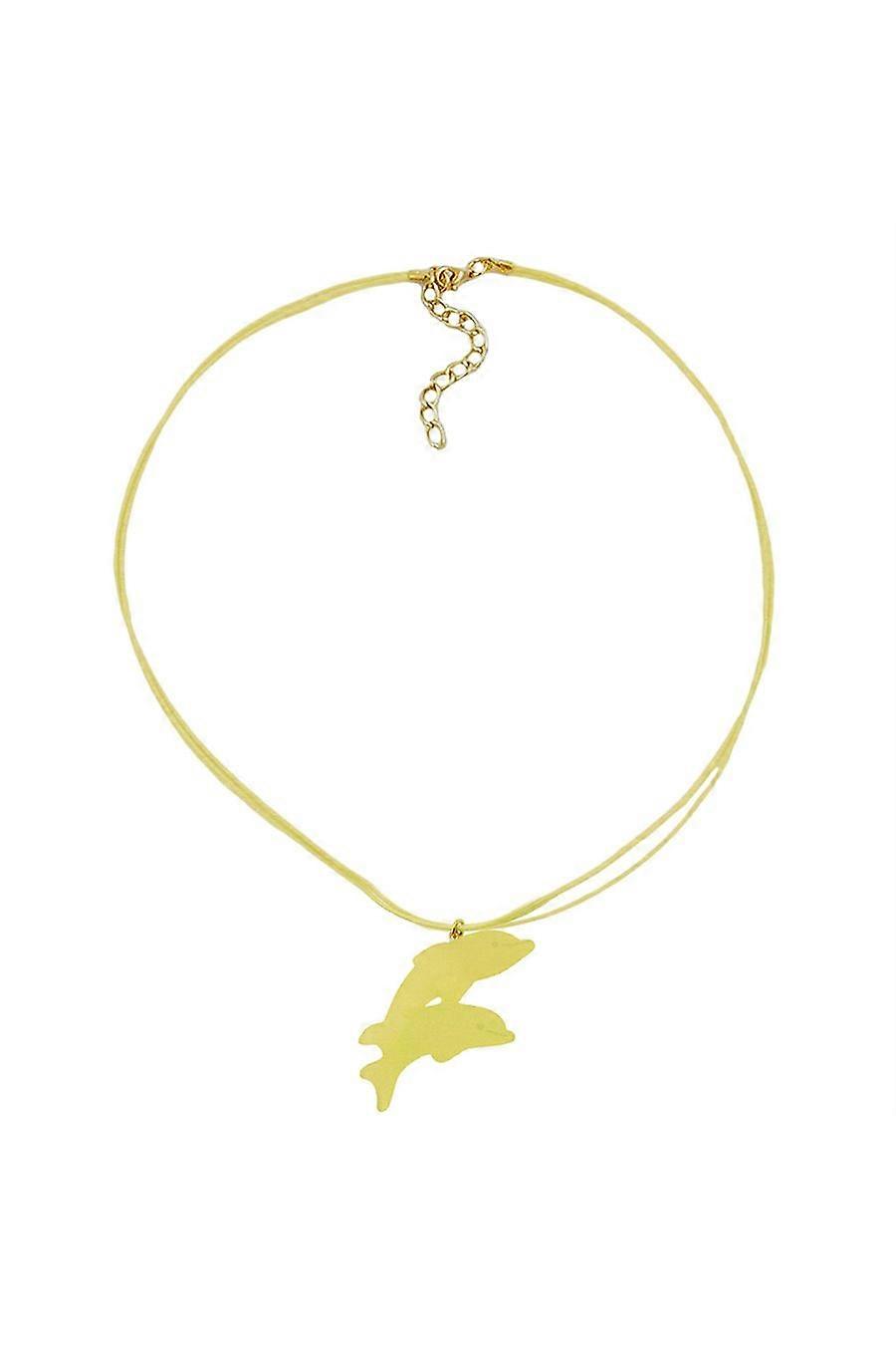 Necklace Dolphin Yellow Matte 45mm - Gl06255