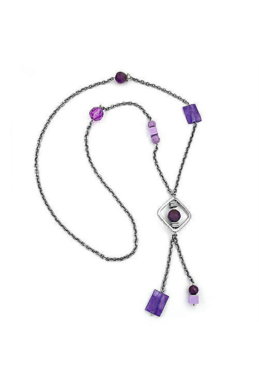Necklace Lilac Transparent 90cm - Gl02584
