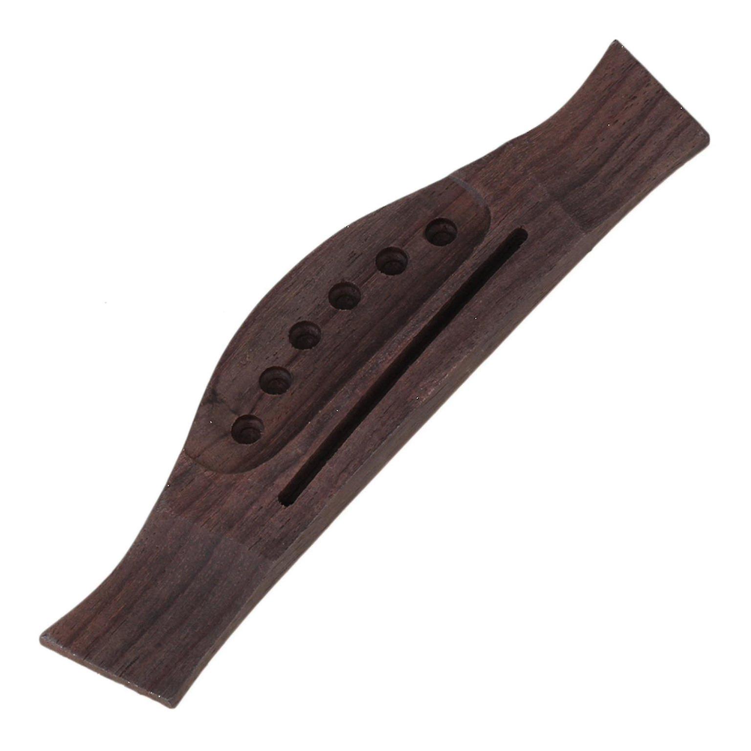 6-String Rosewood Saddle Bending Acoustic Guitar Bridge with Sharp Angle