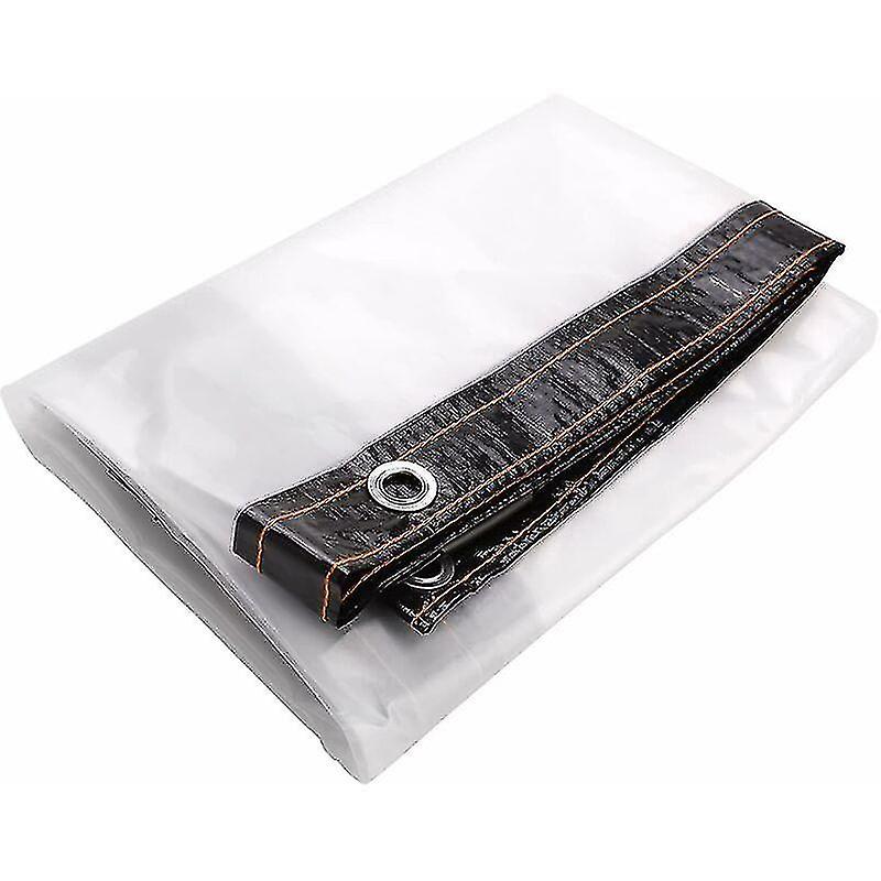 2 x 1,5 m bâche transparente imperméable à l’eau bâche transparente bâche robuste avec œillets métalliques