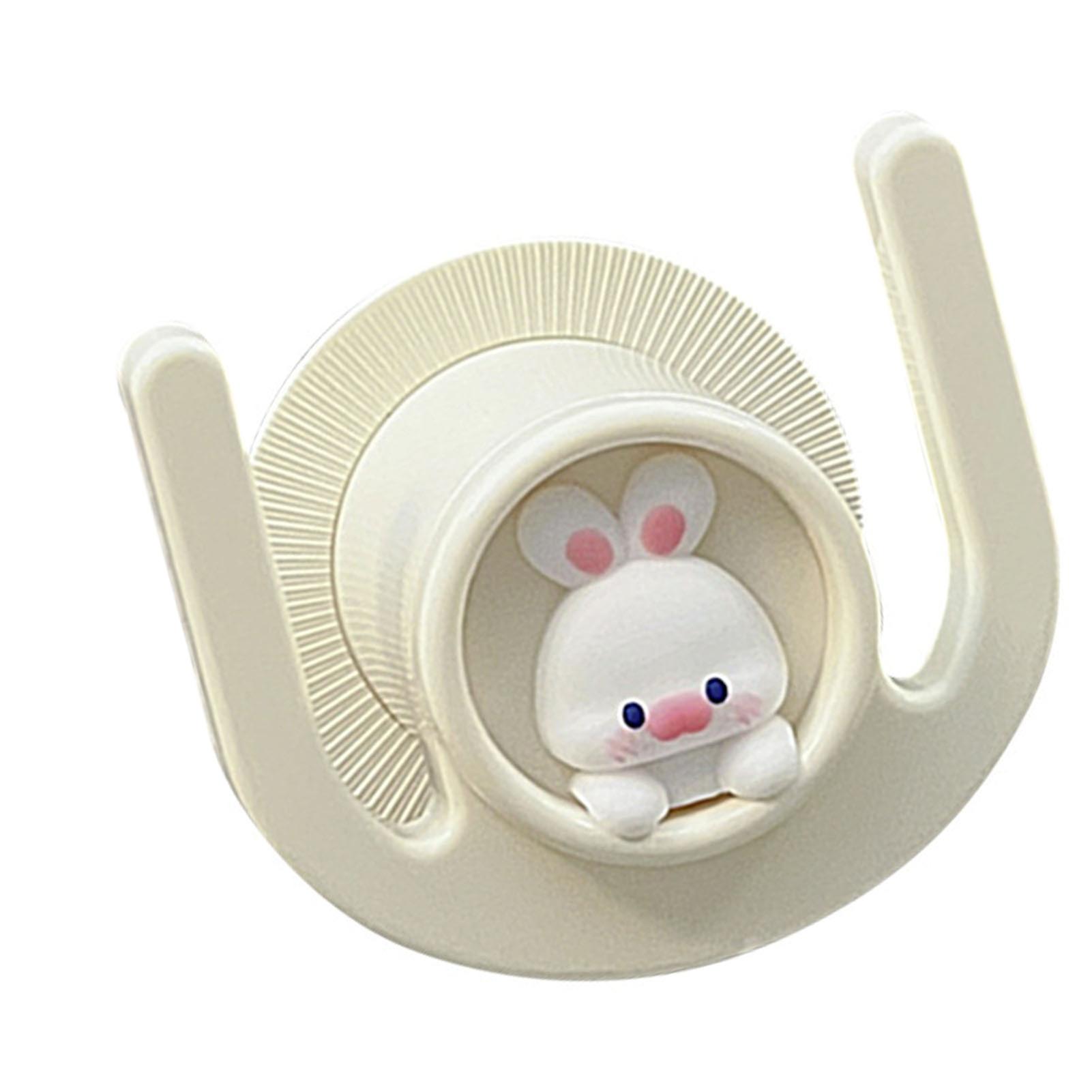 Cute Bunny Wall Mounted Slipper Hook, ABS, 8.5x7.5cm, Space-Saving