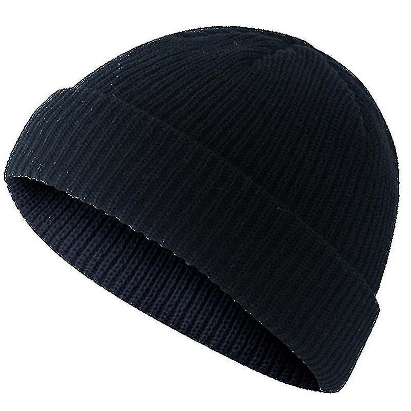 Mannen Vrouwen Mini Muts Warm Gebreide Geribbelde Docker Schedel Caps