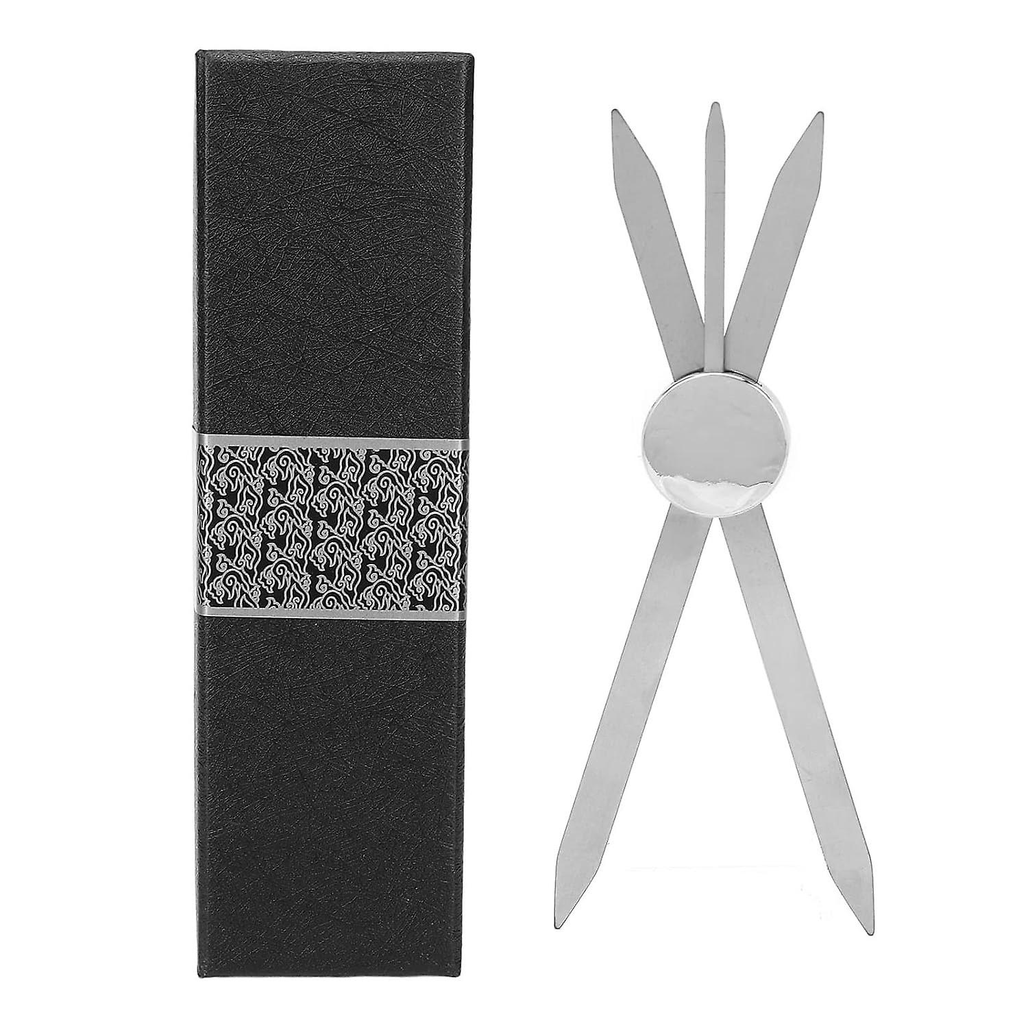 Adjustable Eyebrow Ruler, Stainless Steel Eyebrow Positioning Makeup Measuring Tool (Silver)