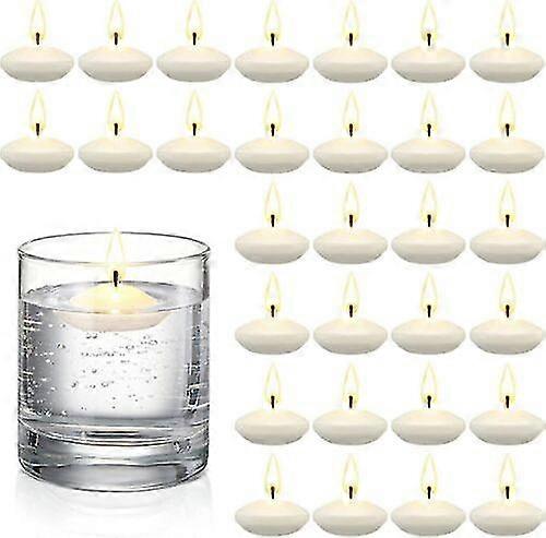 30 Pack White Unscented Floating Candles -wedding,party,centerpiece,pool & Spa