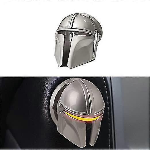 Lot de 2 Engine start-stop button cover alloy 3D open scratch-resistant one-button start button cover car ignition button protective cover, univer