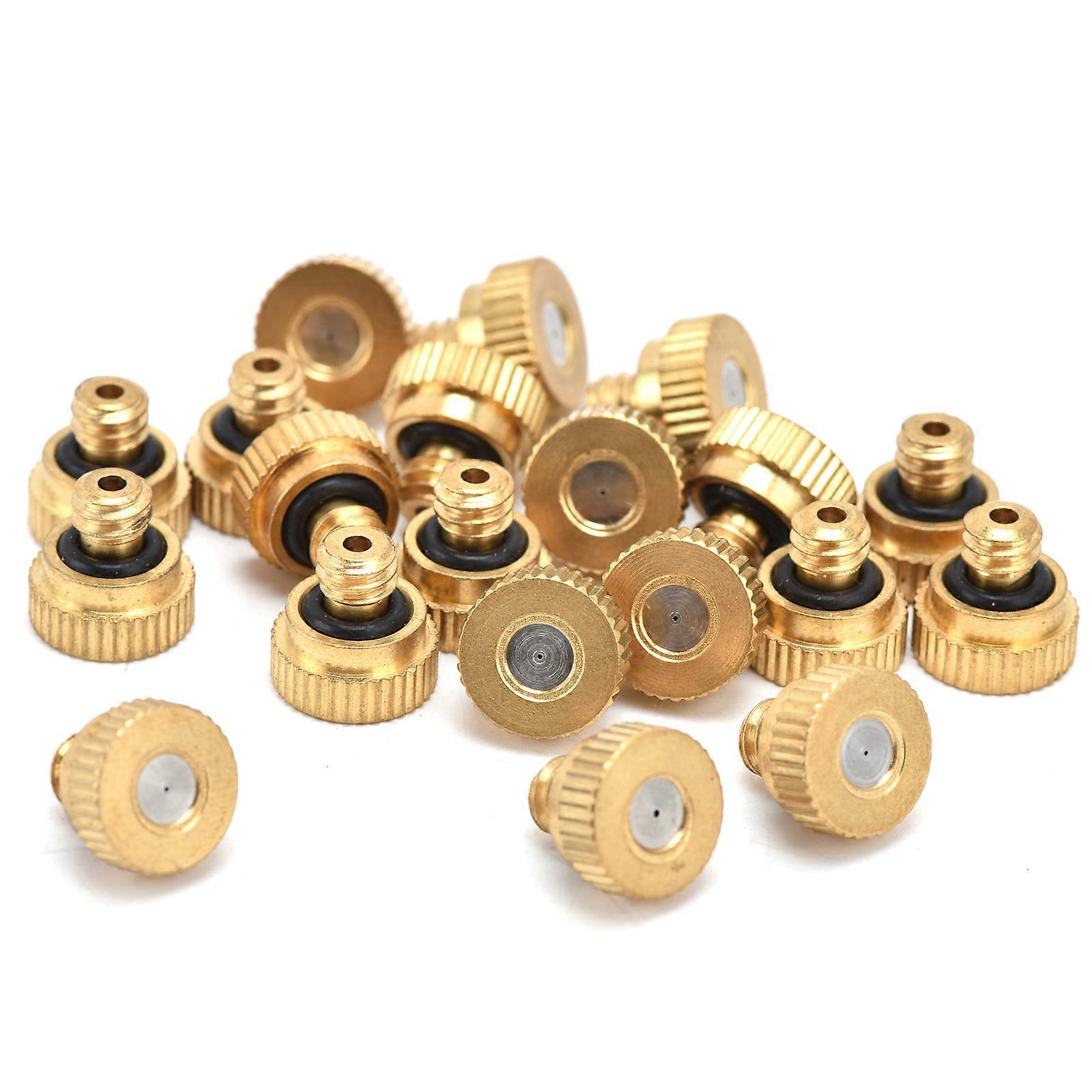 20Pcs Brass Atomizing Nozzle Gardening Misting Spraying Tool Set 0.3mm Hole UNC10?24 Thread