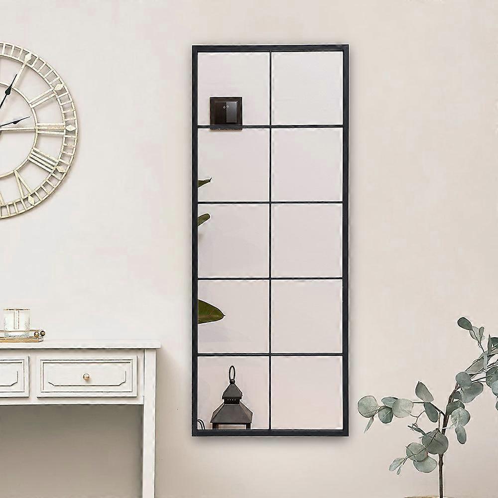 Contemporary Black Window Full Length Leaner Wall Mirror 60x150cm