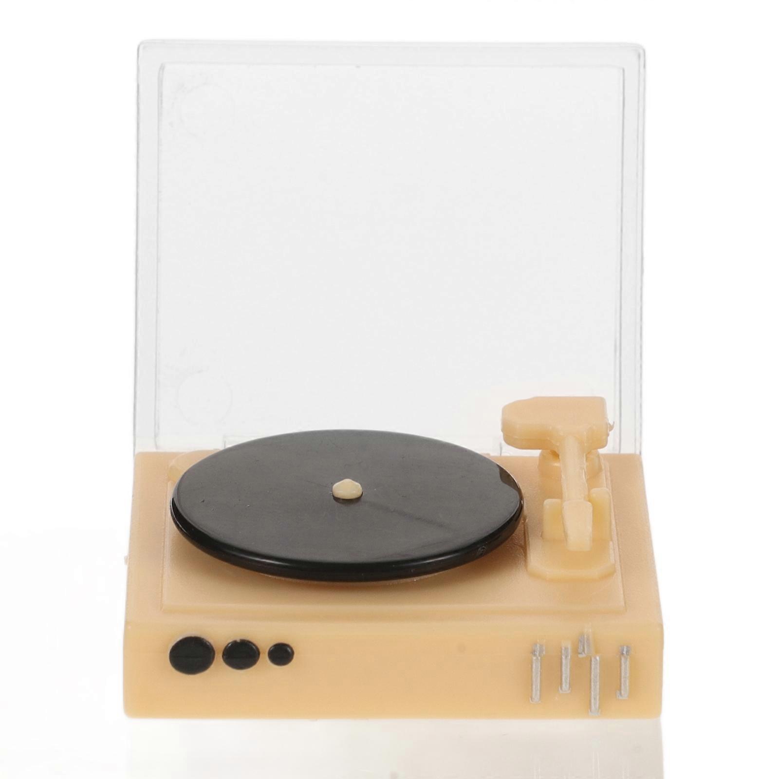 Mini Retro Record Player Simulation Miniature Record Player Model Toy For Mini House