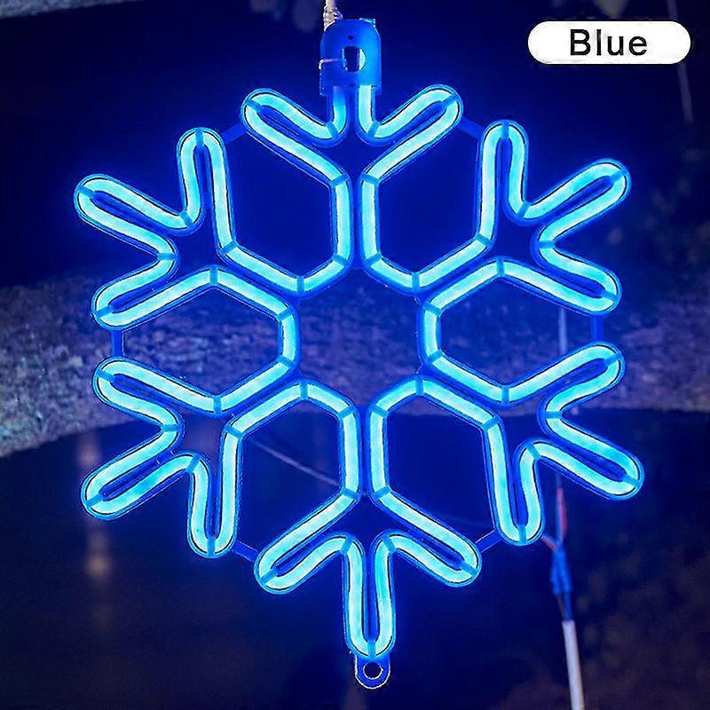40cm Large Snowflake String Light Outdoor Snowflake Led Hanging Lamp Backyard Pa