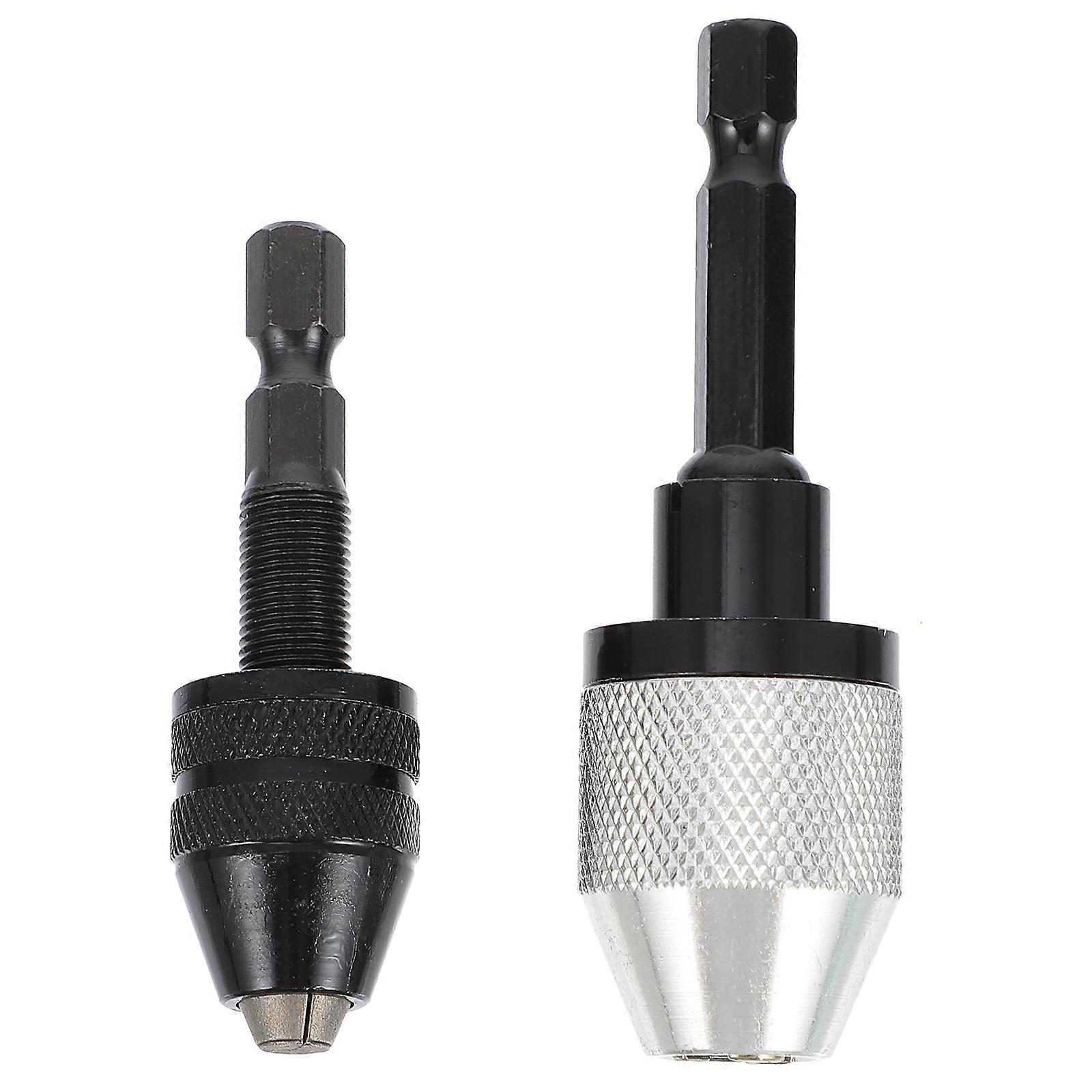 2pcs Drill Chuck Hex Shaft Drill Chuck Fast Change Converter Drill Adapter