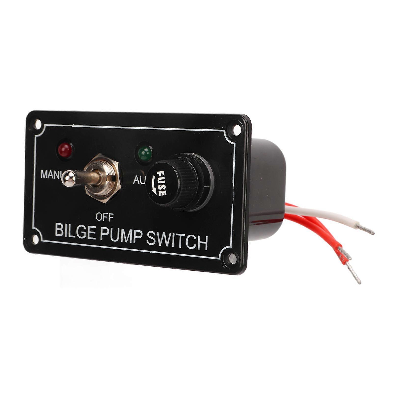3 Way Bilge Pump Switch Rocker Toggle Switch Panel Marine Manual Off Auto Switch Panel