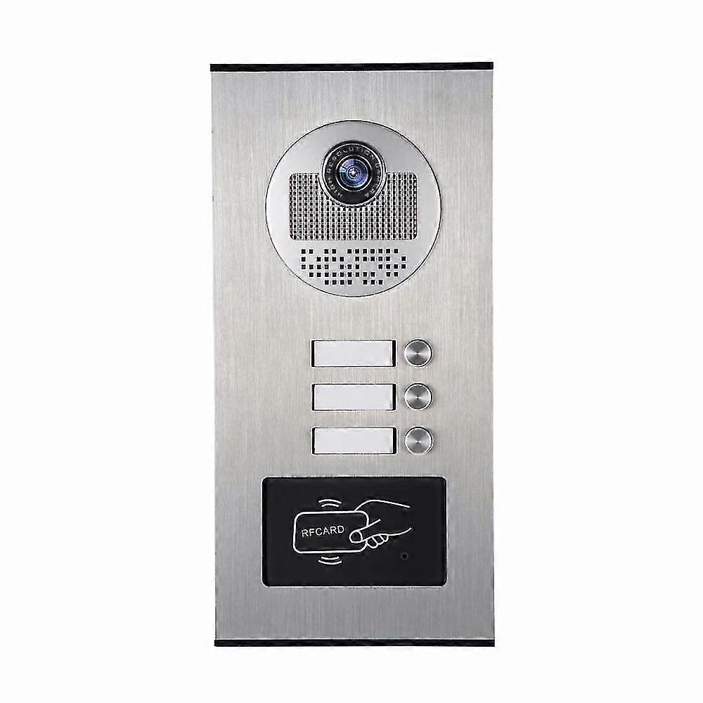Wired Video- Door Bell Camera For 3-apartment Outdoor, Intercom System