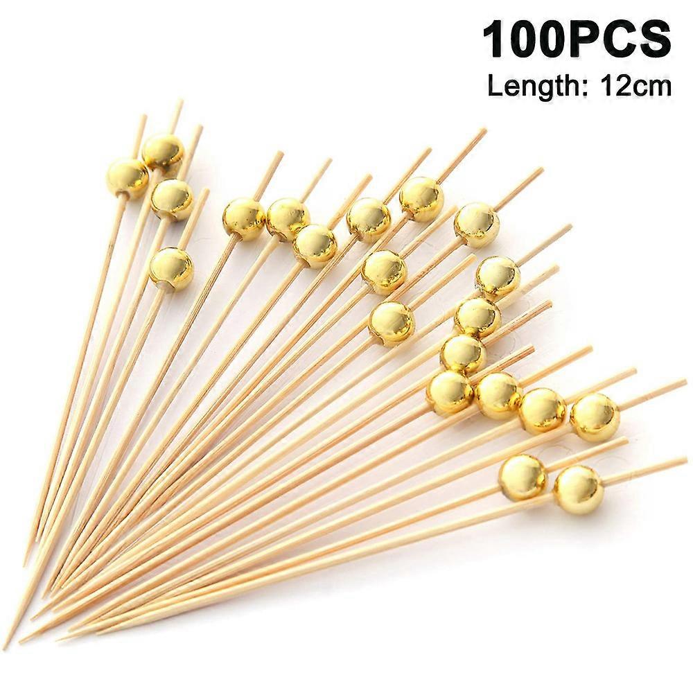 100Pcs 12cm Handmade Bamboo Appetizer Toothpicks