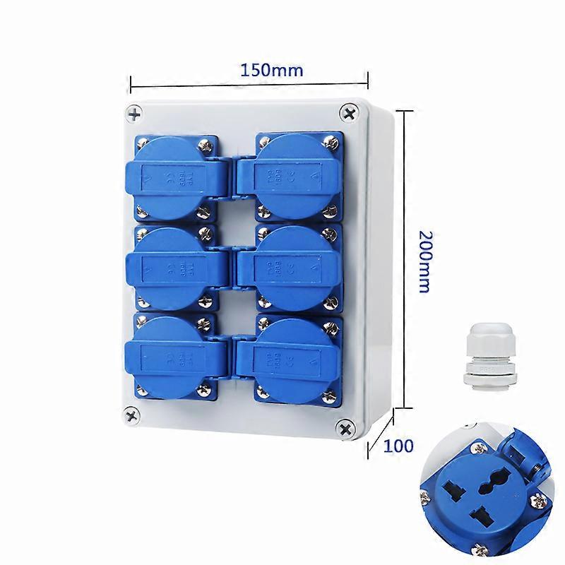 Outdoor rainwater socket Three holes 10A home wall mounted multi-function outdoor socket box electric car charging