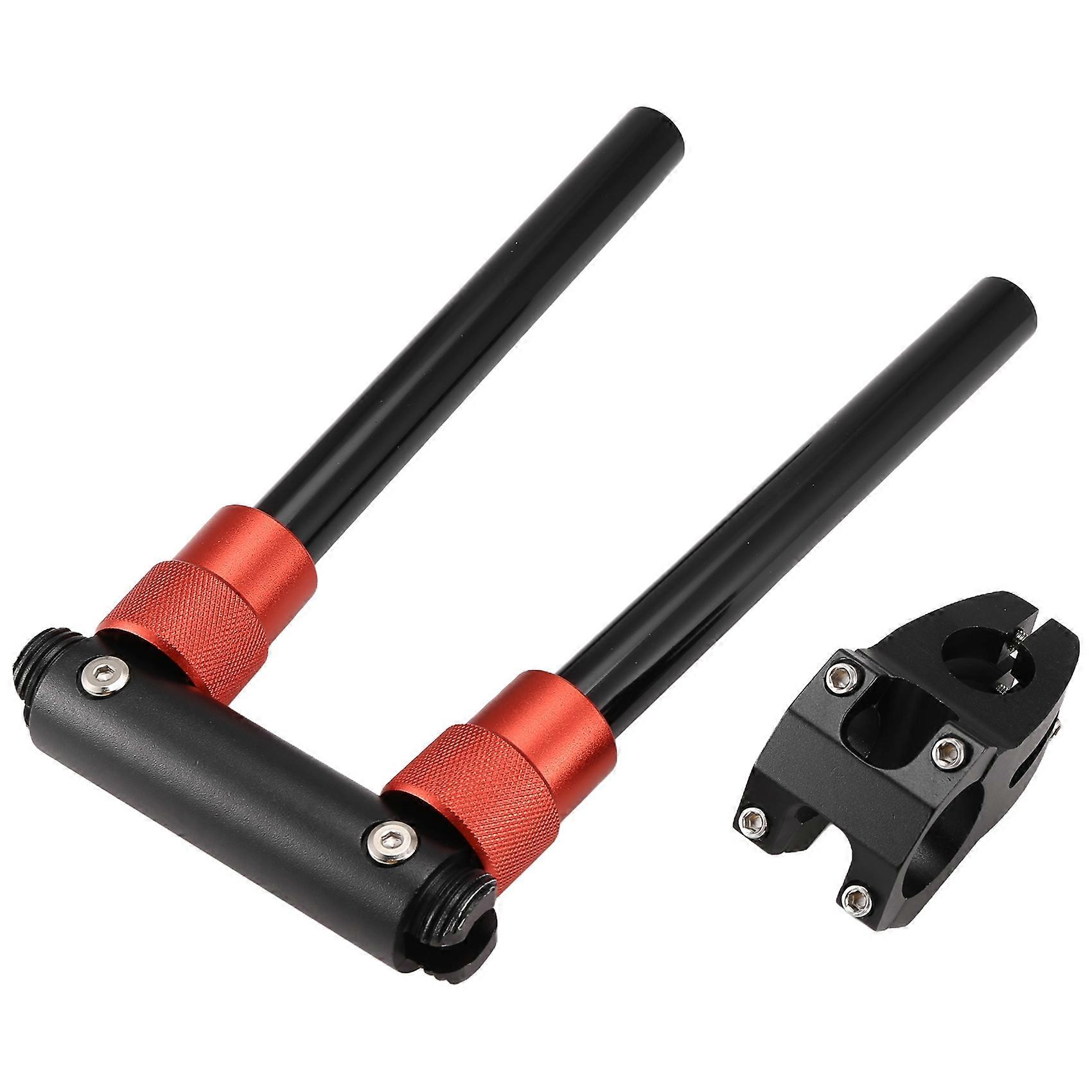 Folding Handle Bar 90 Degree Fold Electric Bicycle Handlebar for Electric Scooter Black Red 23.5mm