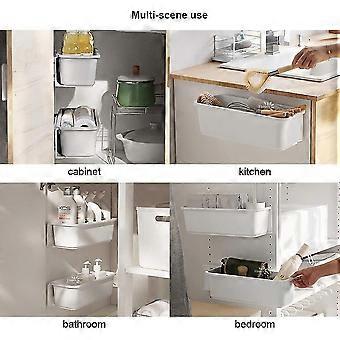 2 Organisateurs De Panier D'armoire De Cuisine,Glissez Les Tiroirs De Rangement En Plastique Levierorganisateur Du Meuble Tiroir Coulissant Pour Cuisinesalle De Bain Undersinkblanc 87413723