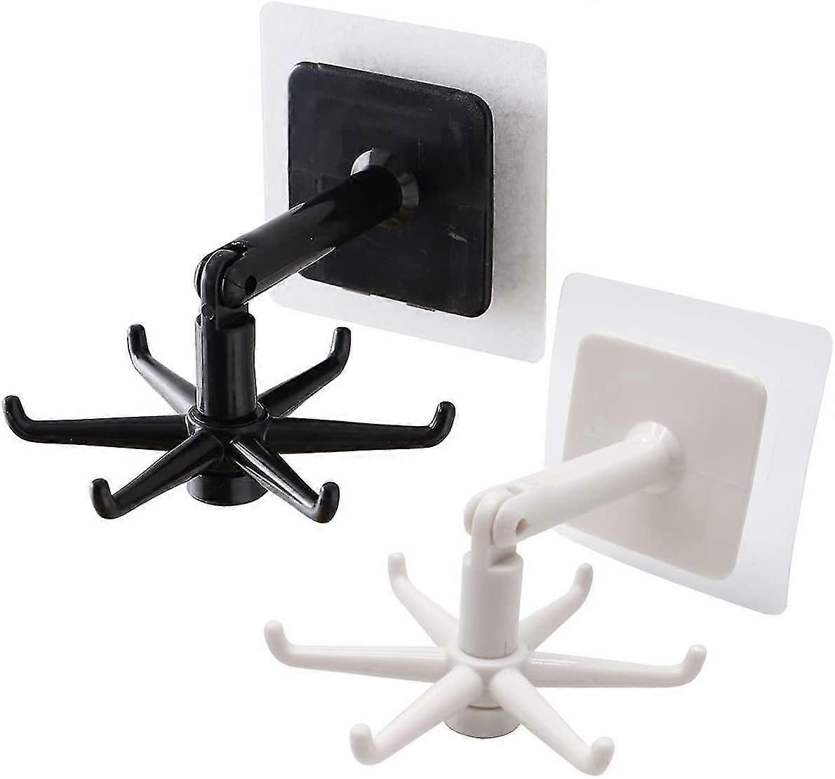 2pcs 360 Degrees Punch Free Holder Rotating Hook,multifunctional Scalable