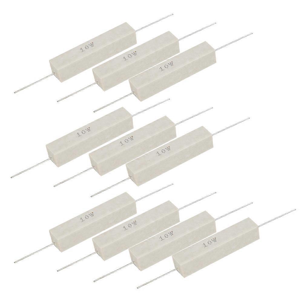 10Pcs Cement Resistor Power Resistance Stable Performance High Accuracy 5% 10W(15R)
