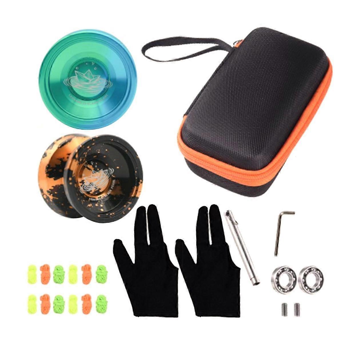 Aluminiumlegering Responsieve Niet-reagerende Yoyo + Professioneel Oranje Zwart Niet-reagerende Yoyo