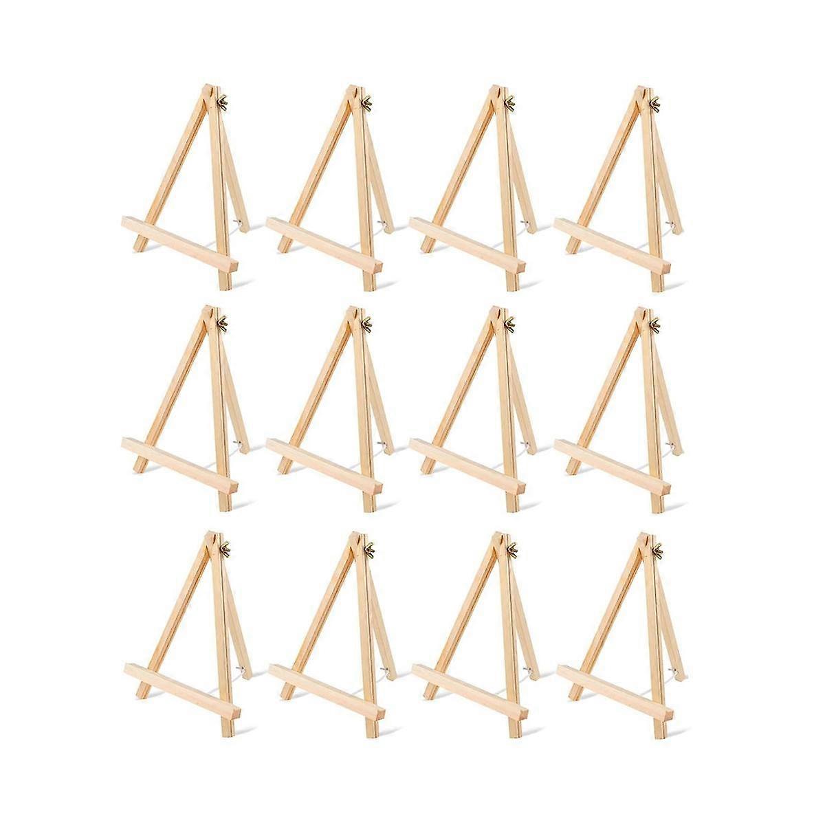 12PCS Wood Easels, Tabletop Easels, Art Craft Painting Easel Stand for Artist Adults Students