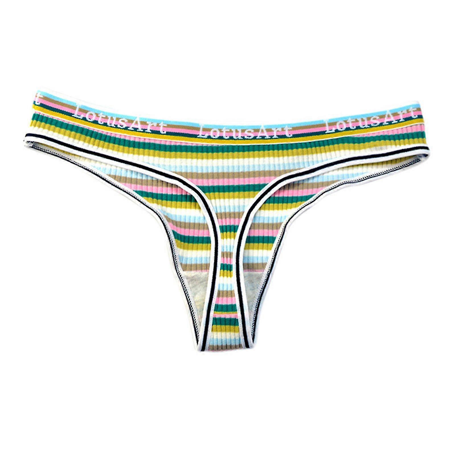 Knit Threaded Panties High Mid-waist Able Briefs Fe Underwear