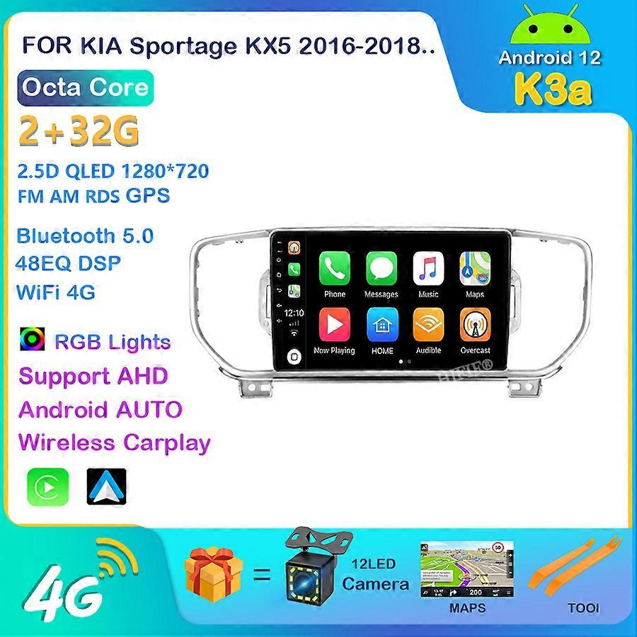Android 12 Car Radio Multimedia Video Player For KIA Sportage KX5 2016 - 2018 GPS Navigation RDS 4G DSP IPS Head Unit NO 2 Din