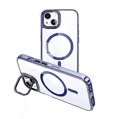 For iPhone 15 MagSafe Magnetic Invisible Holder Transparent Mobile Phone Case