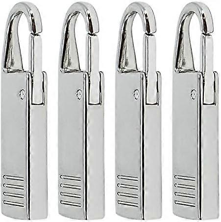 Replacement: x4 Replacement Zipper Pull Tab. Use as Luggage Zipper Pulls Replacement, Zipper Hook for Bags & Suitcase Zipper Pull Replacement.