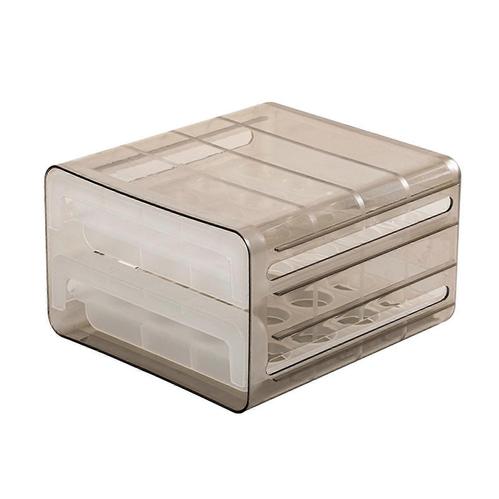 Double-Layer Portable Plastic Egg Tray Holder Storage Box Container Organizer Bin for Kitchen