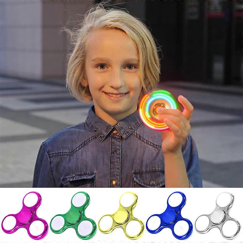 Lumière LED lumineuse Spinning Top Fingertip Gyroscope Light-Up Spinner Enfants Doigt Fidget Sensoriel Jouet Stress Relief Cadeau