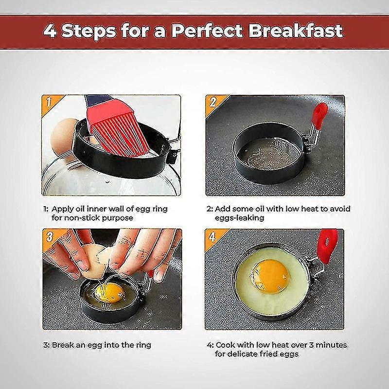 Nonstick Egg Rings Compatible With Frying Or Shaping Eggs,compatible With Cooking Breakfast