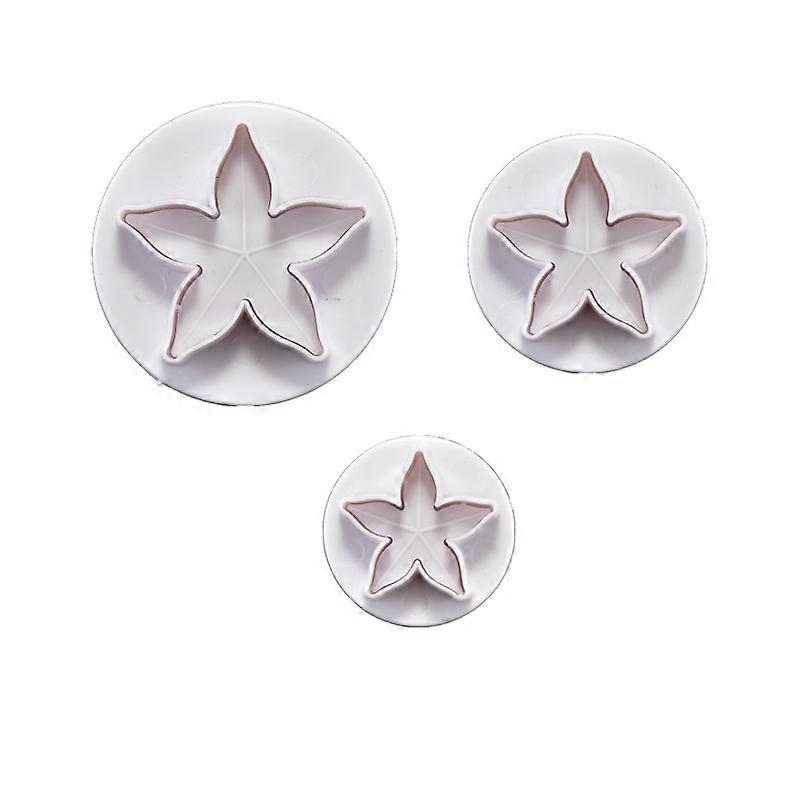 3pcs five-petal flower calyx spring mold diy baking tools