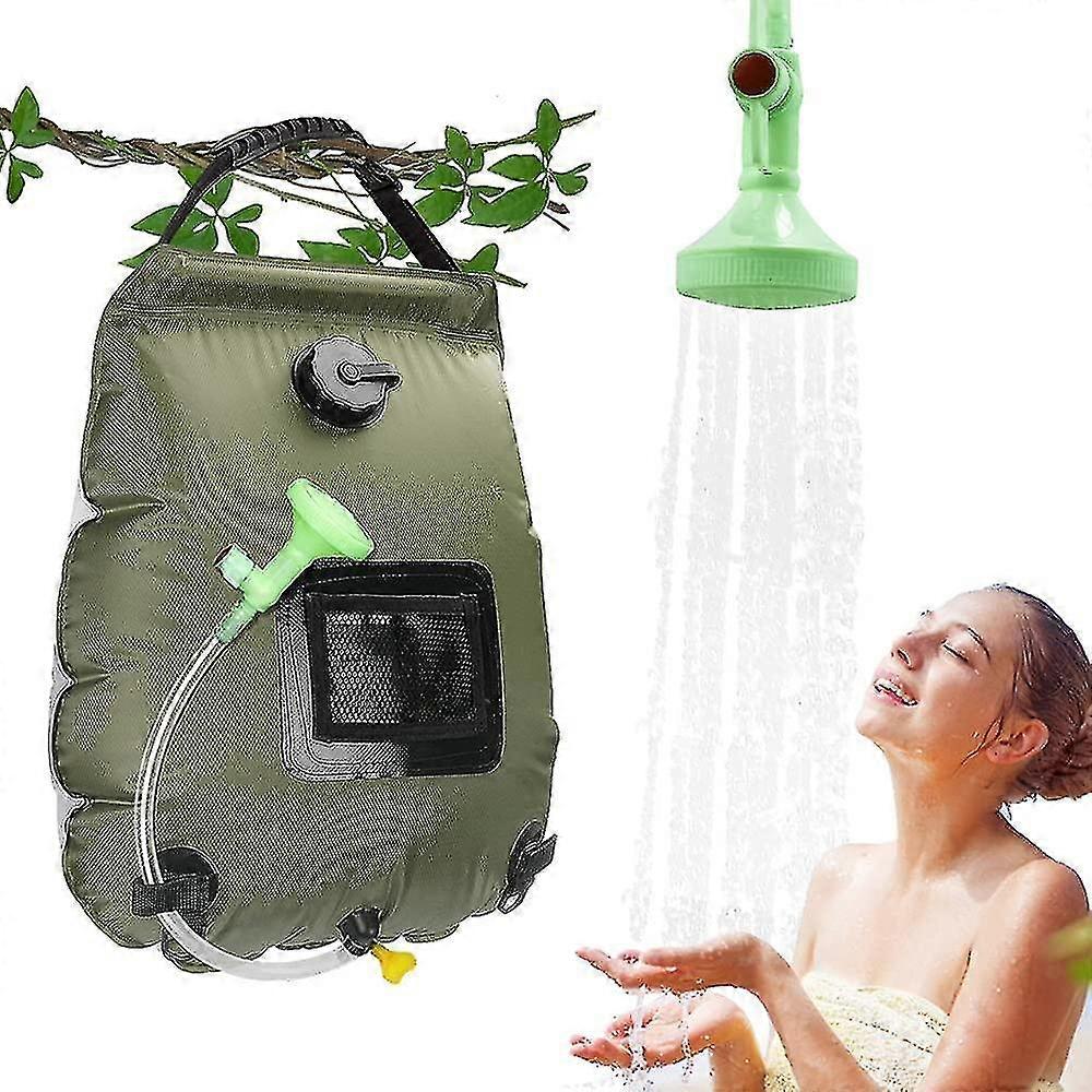 שקית מקלחת סולארית. 20l קמפינג נסיעות מקלחת שקית סולארית מופעלת מים חמים ניידים ניידים