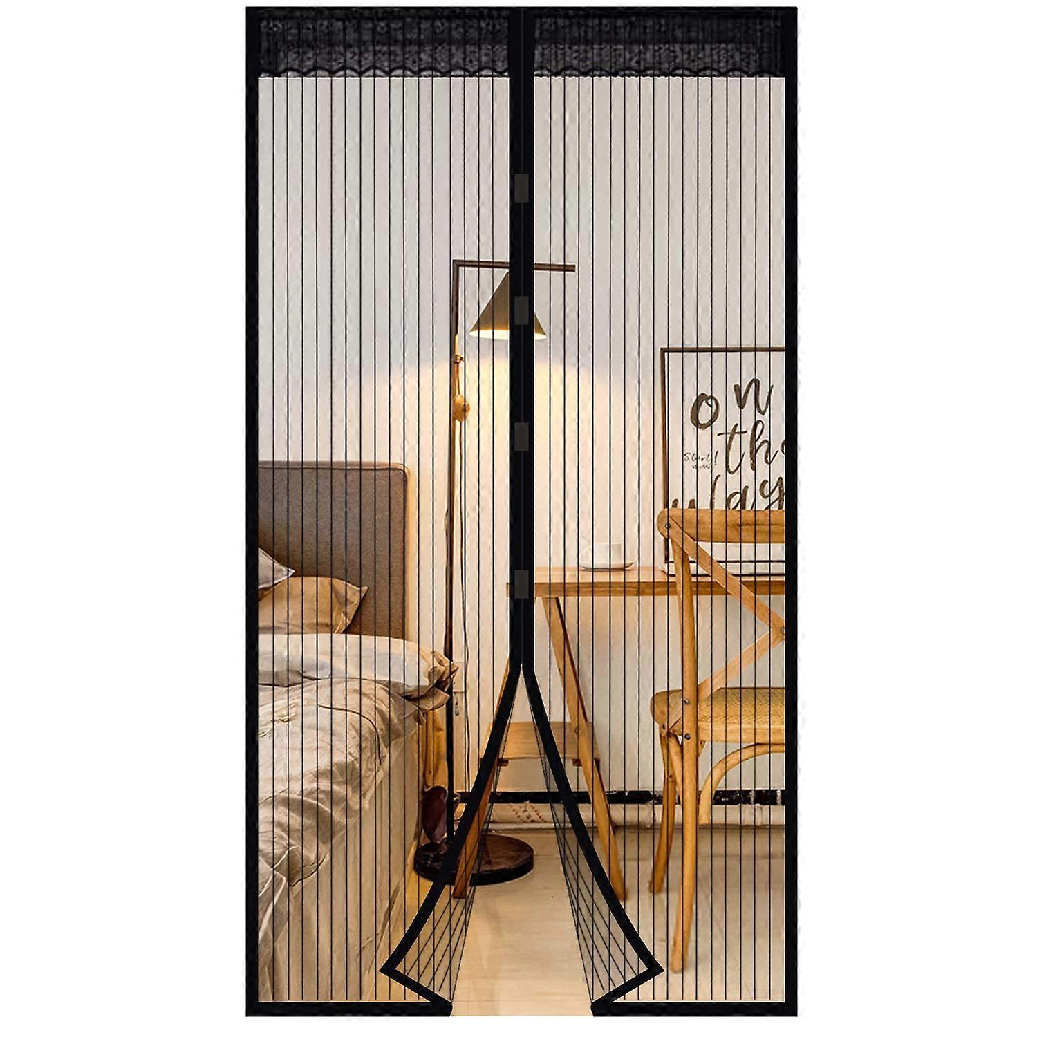 Magnetic Door Screen Magnetic Magic Paste Curtains Stripes Encryption Anti Pest