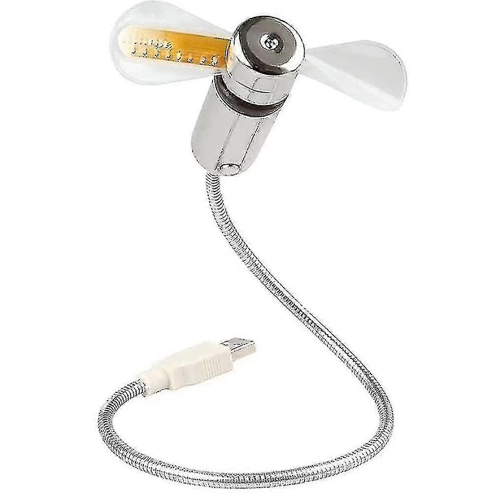USB-LED-Taktlüfter mit Temperatur, mobiler USB-Echtzeitlüfter, tragbare Kühlung Mini-USB leise