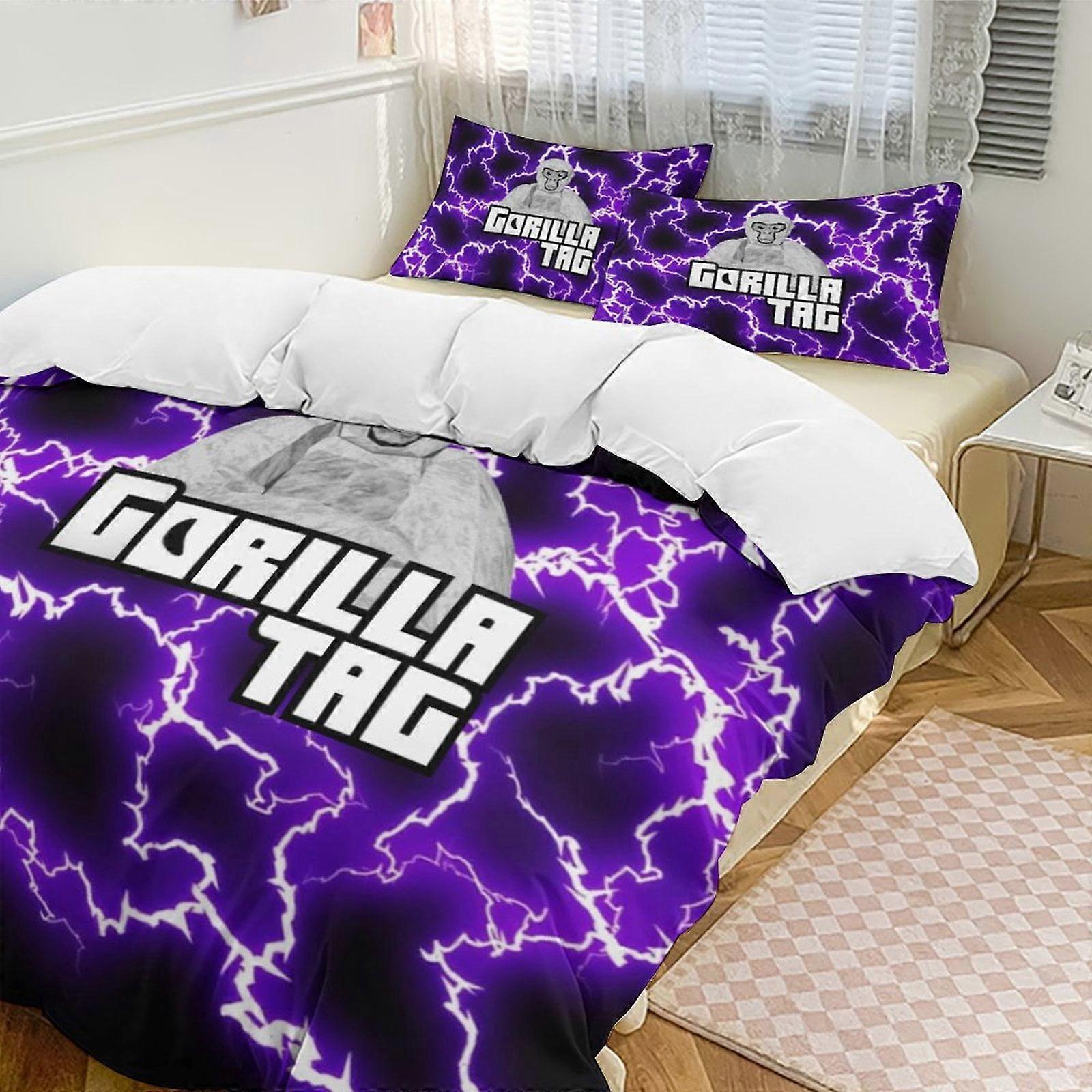 v2101 Lakan Sängkläder Spel Gorilla Tag Game Gorilla Tag 3-delat sängkläder set Mjukt varmt och bekvämt sängset med 1 påslakan och 2 örngott