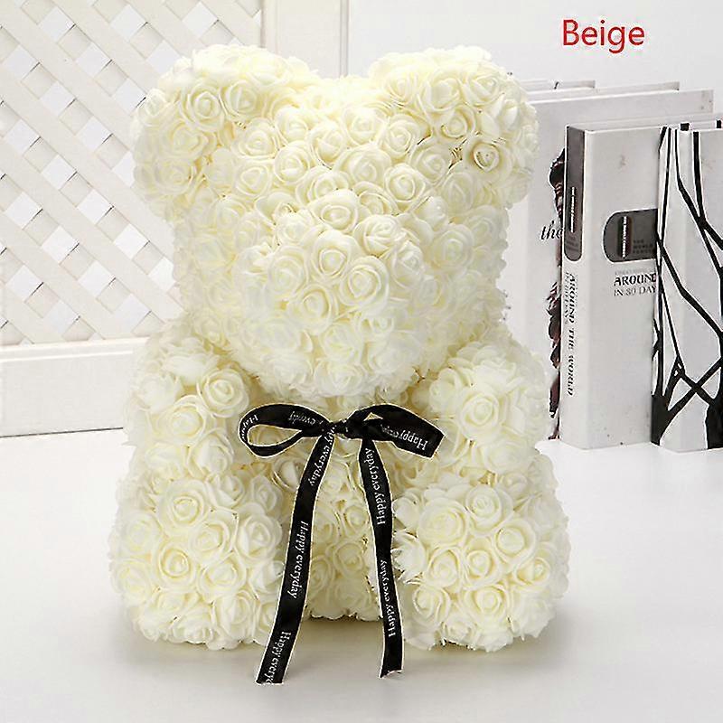 2023 25 ס"מ לב דוב ורדים פרח מלאכותי דובון ורד תואם לנשים יום הולדת לחתונה של ולנטיין