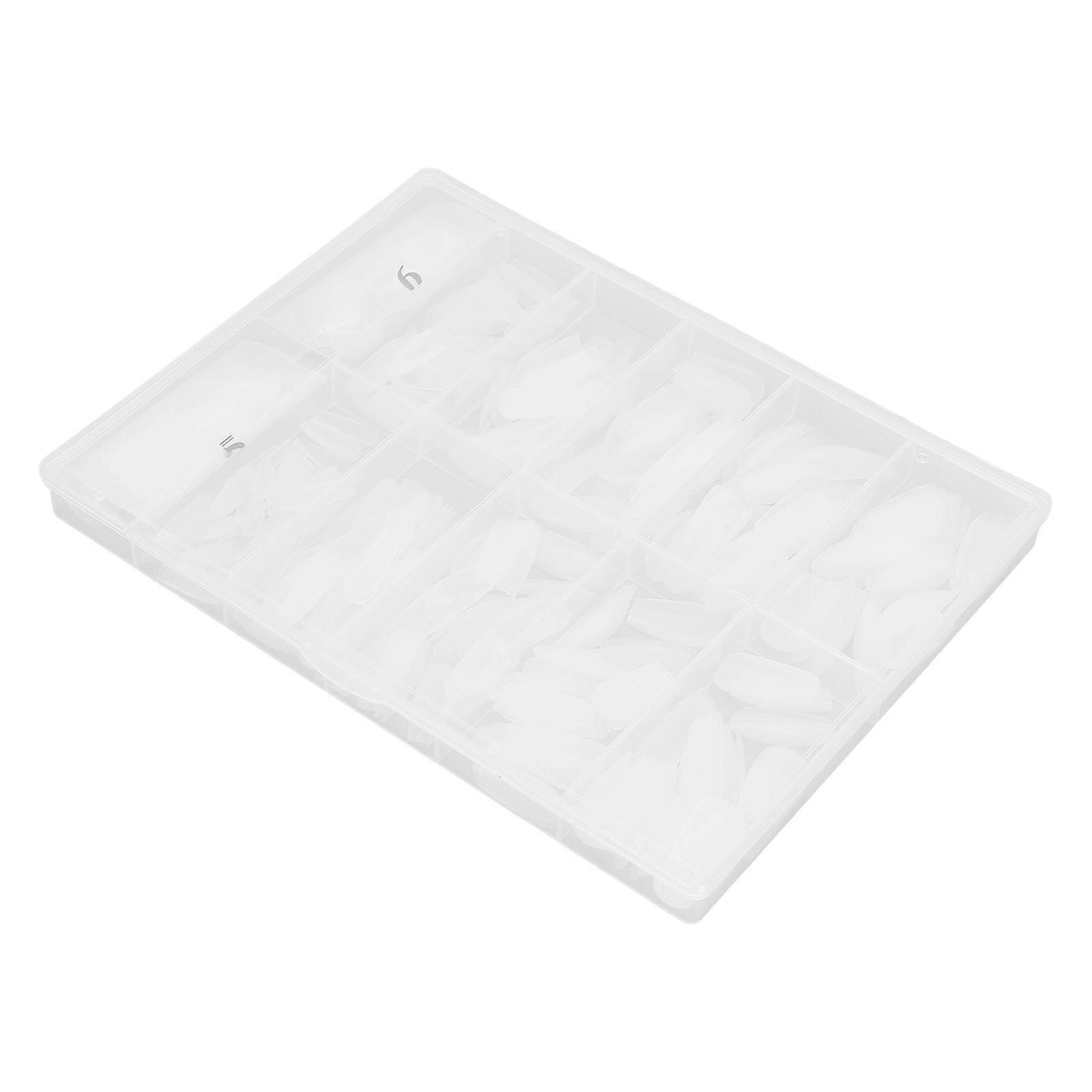 504pcs Short Nai Tips Matte Full Cover Acrylic False Gel Tips False Gel Multiple Sizes Home Salon DIY Manicure with Storage Box