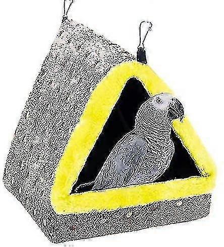 Plush Snuggle Bird Hammock Hanging Snuggle Cave Happy Hut Bird Parrot Away