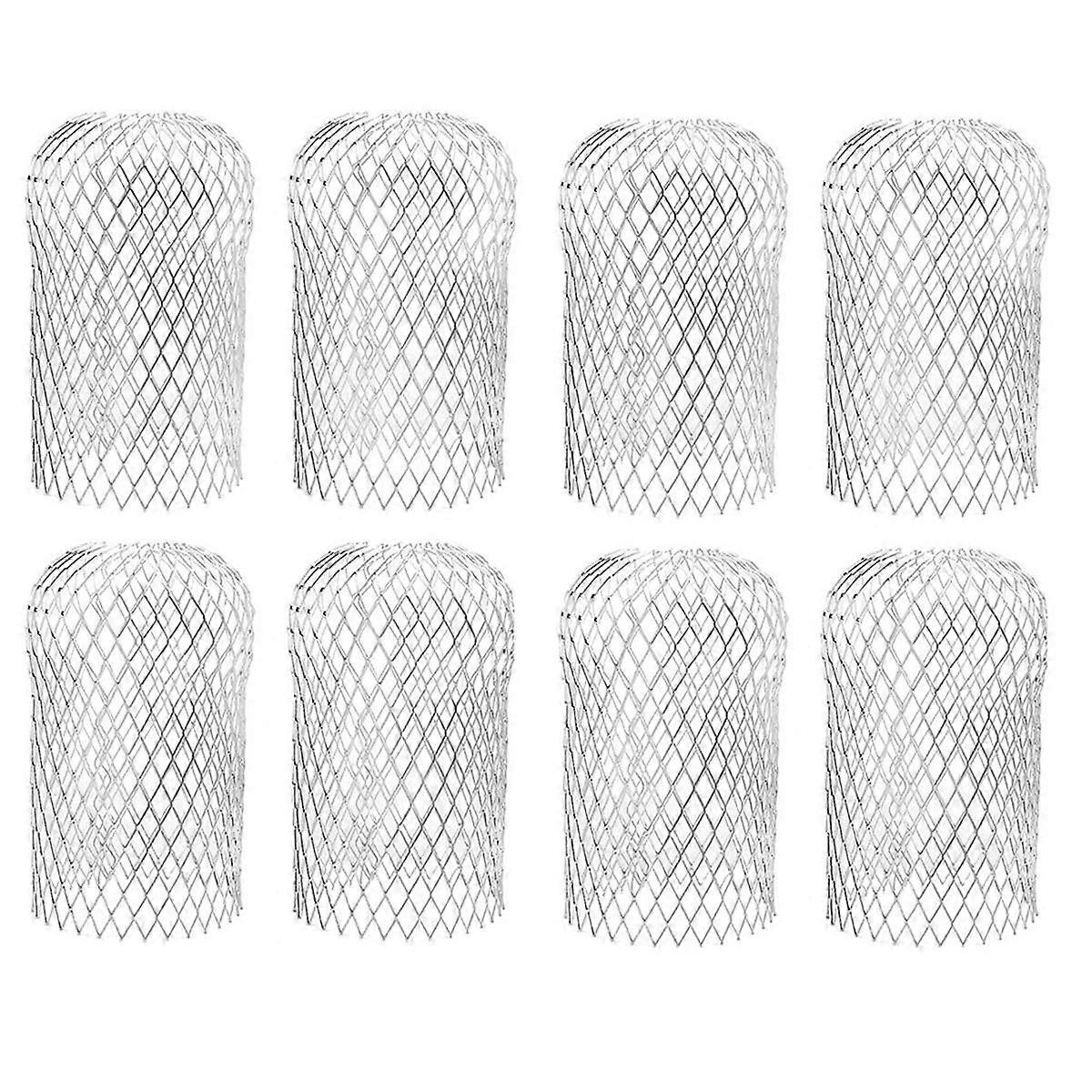 8 Pcs Gutter Guards - Aluminum Gutter Downspout Guard, Expandable Leaf Strainer Gutter Screen Cover