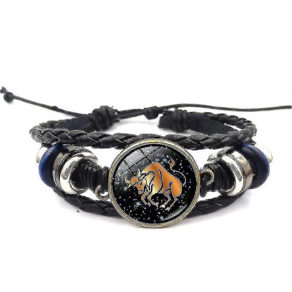 Bracelets Twelve Constellation Taurus Bracelet Hand-woven Beaded Time Gem