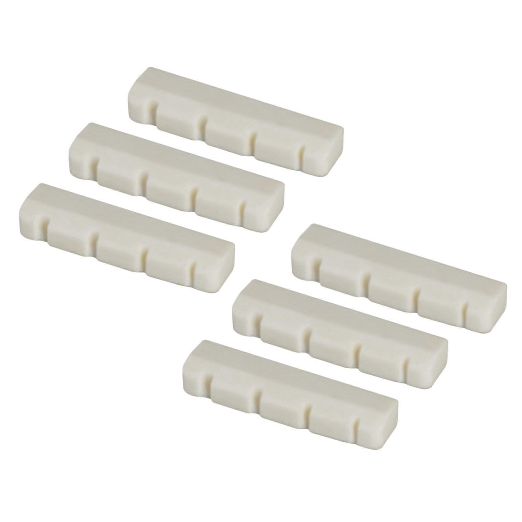Bass Bone Bridge Saddle and Nut for 4 String Bass Guitar Pack of 6