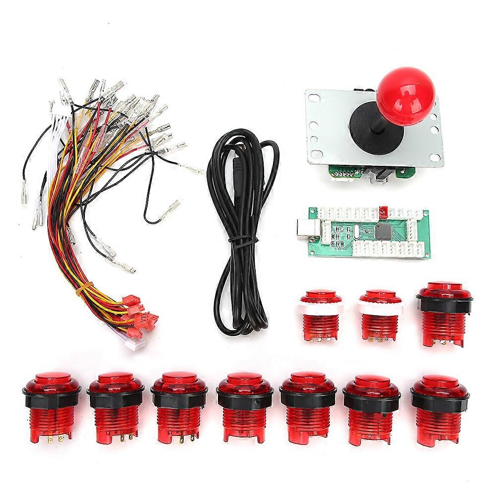 DIY Game Rocker Set DIY Game Joystick Kit Fighting Game Accessory Light pentru Windows XP / Win7 / Win8Red