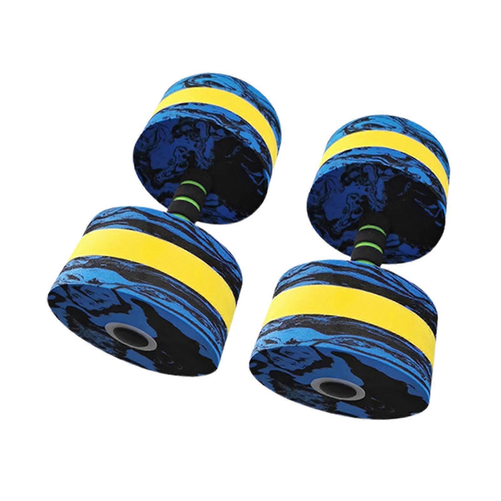 2x Aquatic Dumbbells Foam Water Dumbbells for Aquatic Exercise Indoor Adults
