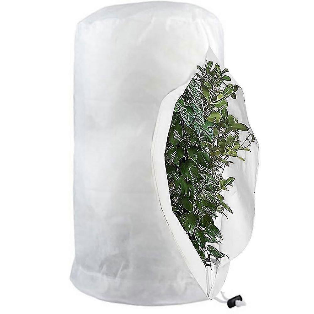 植物防冻袋,带拉绳的可重复使用植物保护套,冬季花园羊毛袋