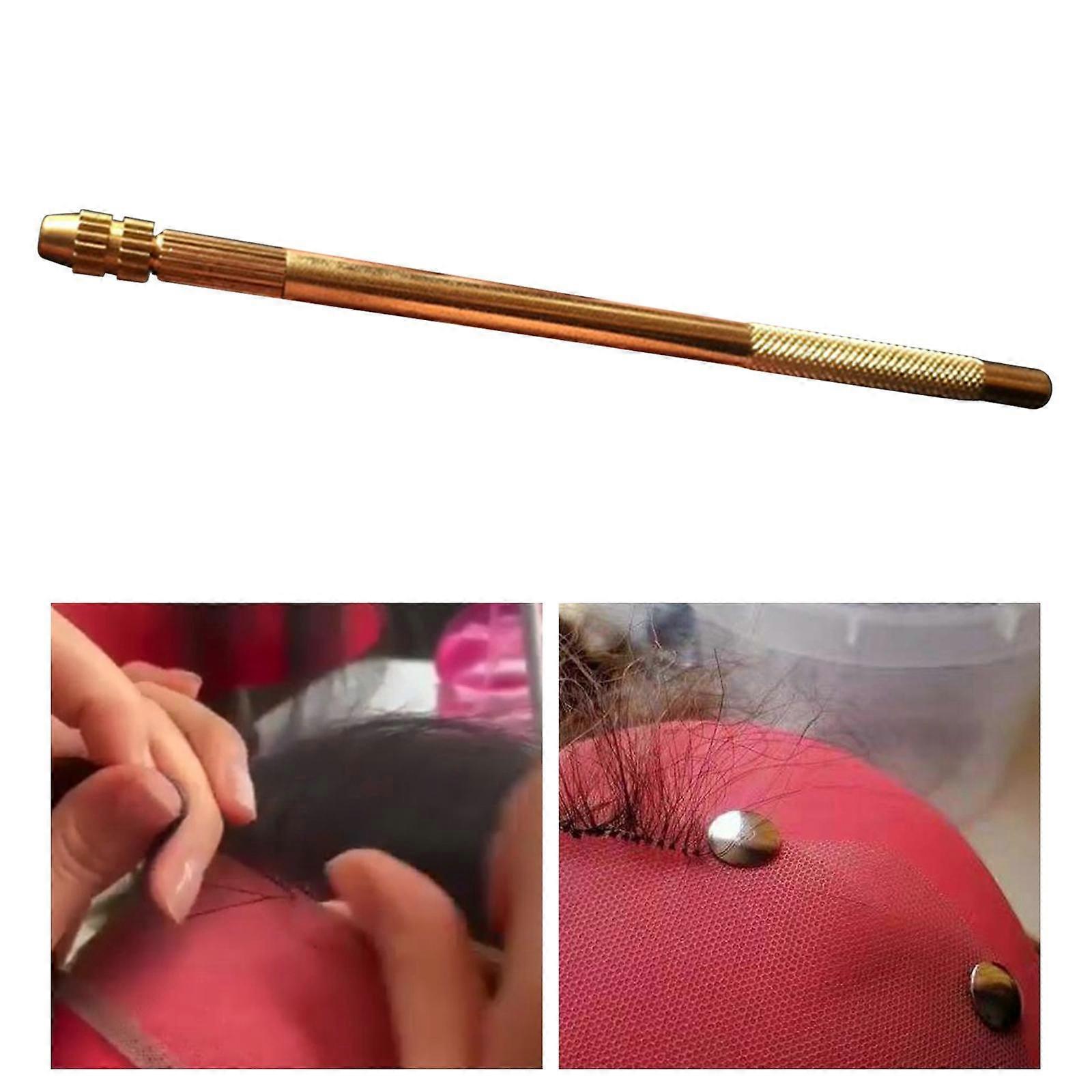 Brasss Lace Wig Ventilating Needles Holder Only Handle for Beginners, Durable